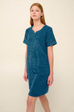 Μονόχρωμο Frottee Φόρεμα Θαλάσσης με Τσέπες - Image 2