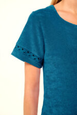 Vamp - Μονόχρωμο Frottee Φόρεμα Θαλάσσης με Φερμουάρ - Image 3