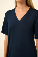 Vamp - Μονόχρωμο Καλοκαιρινό Φόρεμα με V Λαιμόκοψη - Image 7