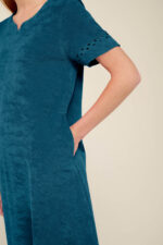 Μονόχρωμο Frottee Φόρεμα Θαλάσσης με Τσέπες - Image 3