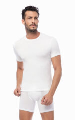 Mengear TENCEL™ Modal Ανδρική Κοντομάνικη Φανέλα με Κλειστή Λαιμόκοψη