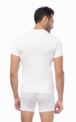 Mengear TENCEL™ Modal Ανδρική Κοντομάνικη Φανέλα με Κλειστή Λαιμόκοψη - Image 2