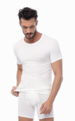 Mengear Basic Ανδρική Βαμβακερή Φανέλα με Ανοιχτή Λαιμόκοψη