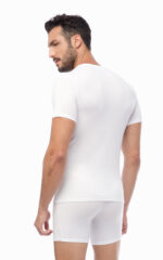 Mengear Basic Ανδρική Βαμβακερή Φανέλα με Ανοιχτή Λαιμόκοψη - Image 2