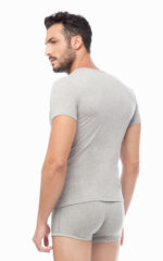 Mengear Basic Ανδρική Βαμβακερή Φανέλα με Ανοιχτή Λαιμόκοψη - Image 2