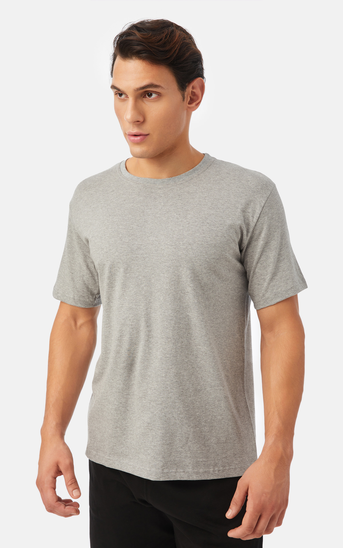 90-19411_023-01 Ανδρικό Βαμβακερό T-Shirt με κλειστή λαιμουδιά - Image 1