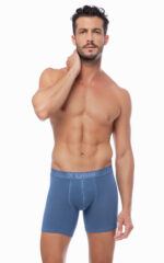 Mengear Basic Ανδρικό Βαμβακερό Long Boxer Εξωτερικό Λάστιχο 2 τμχ