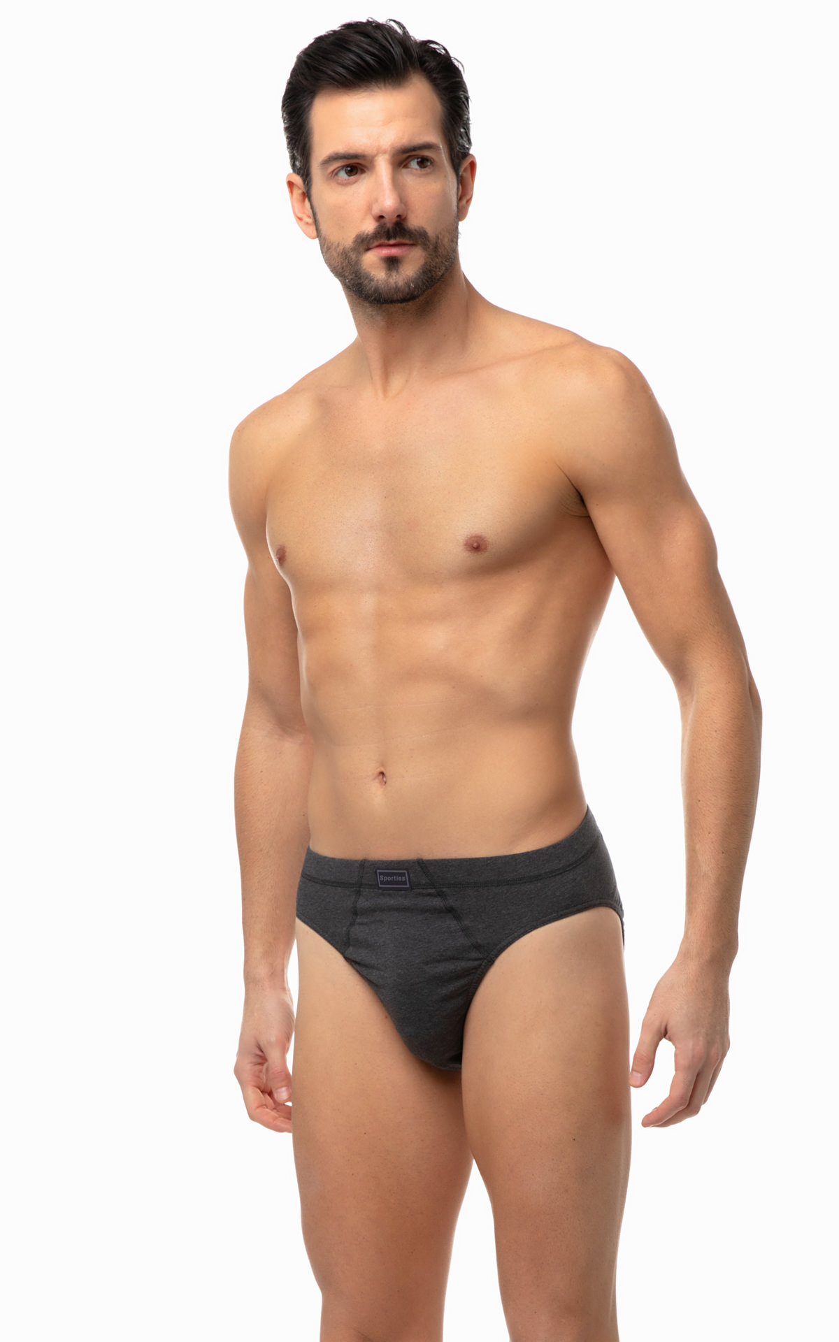 90-23027_030-01 Sporties Βαμβακερό Ανδρικό Σλιπ με Εσωτερικό Λάστιχο 3 τμχ - Image 1