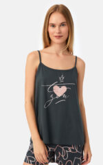 Hearts Αμάνικη Μπριτέλα Γυναικεία Πυτζάμα