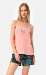 Palm Paradise Αμάνικη Μπριτέλα Γυναικεία Πυτζάμα