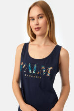 Palm Paradise Αμάνικη Γυναικεία Νυχτικιά - Image 3