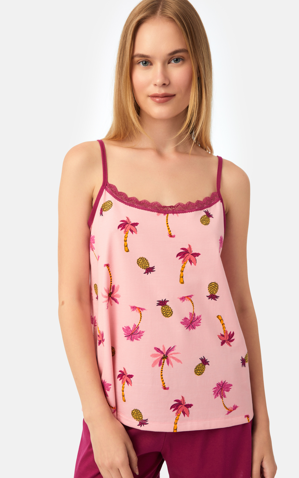 90-52536_210-01 Palms Αμάνικη Μπριτέλα Γυναικεία Πυτζάμα - Image 1