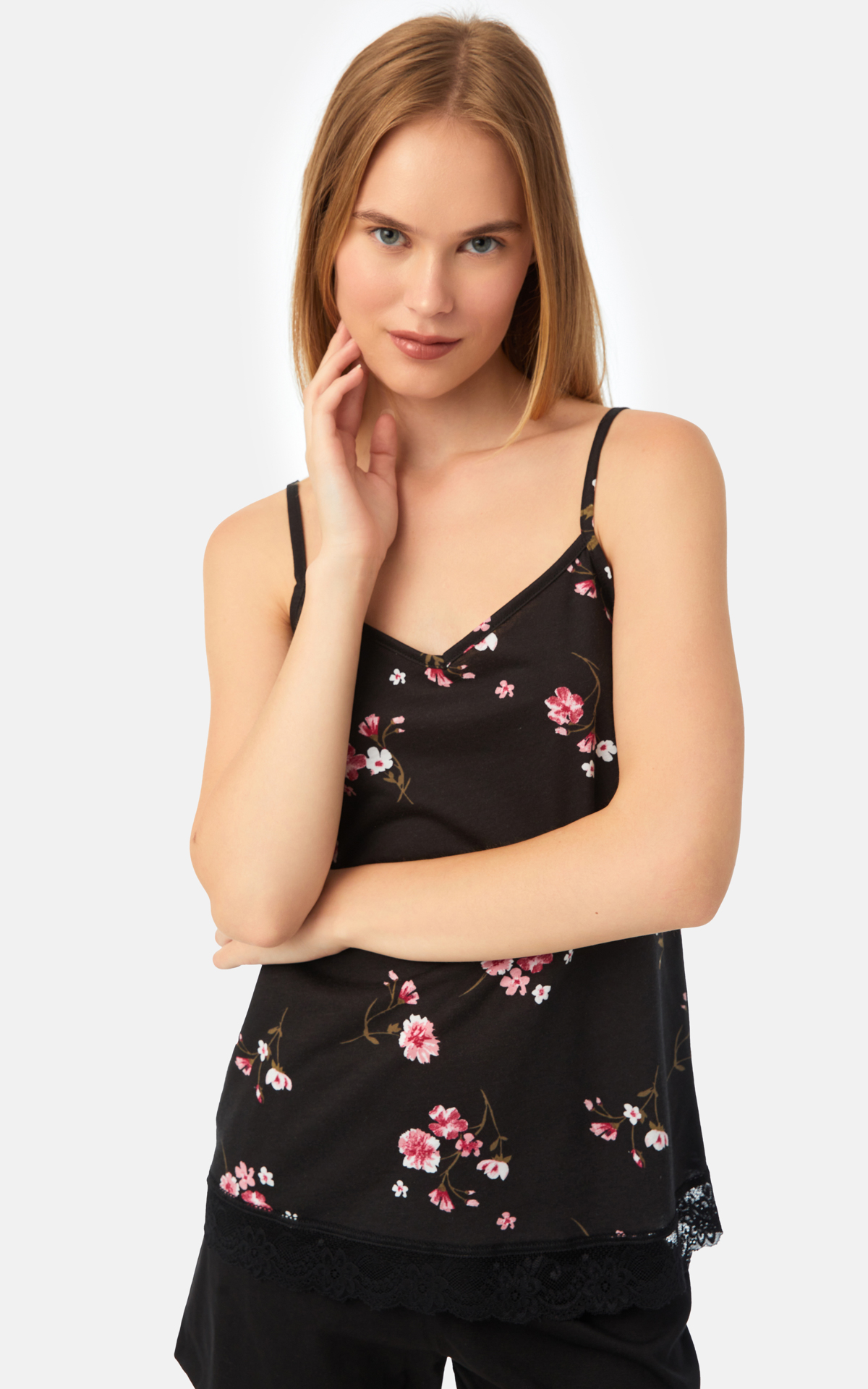 90-52554_198-01 Floral TENCEL™ Modal Αμάνικη Μπριτέλα Γυναικεία Πυτζάμα - Image 1