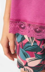 Floral TENCEL™ Modal Αμάνικη Μπριτέλα Γυναικεία Πυτζάμα - Image 4