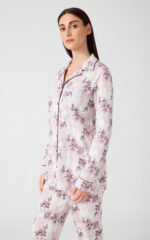 Shadows Floral Κουμπωτή Γυναικεία Πυτζάμα - Image 3