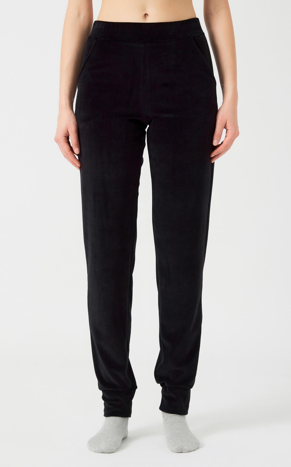 90-53060_045-01 Βελούδινο γυναικείο Παντελόνι με μπάσκα - Image 1