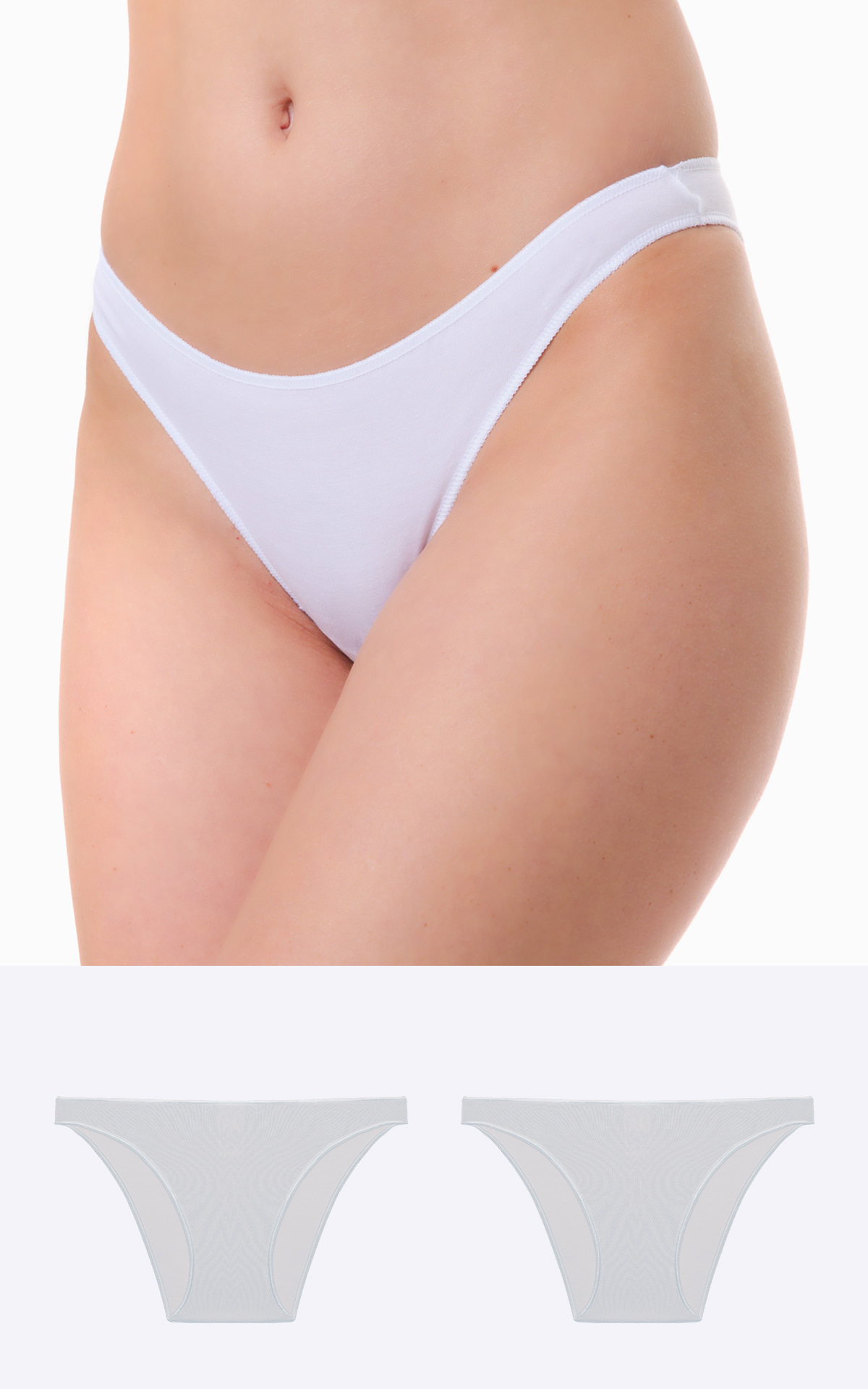 90-81321_005-01 Fimelle TENCEL™ Modal Γυναικείο Χαμηλόμεσο Rio Invisible Σλιπ 2 τμχ - Image 1