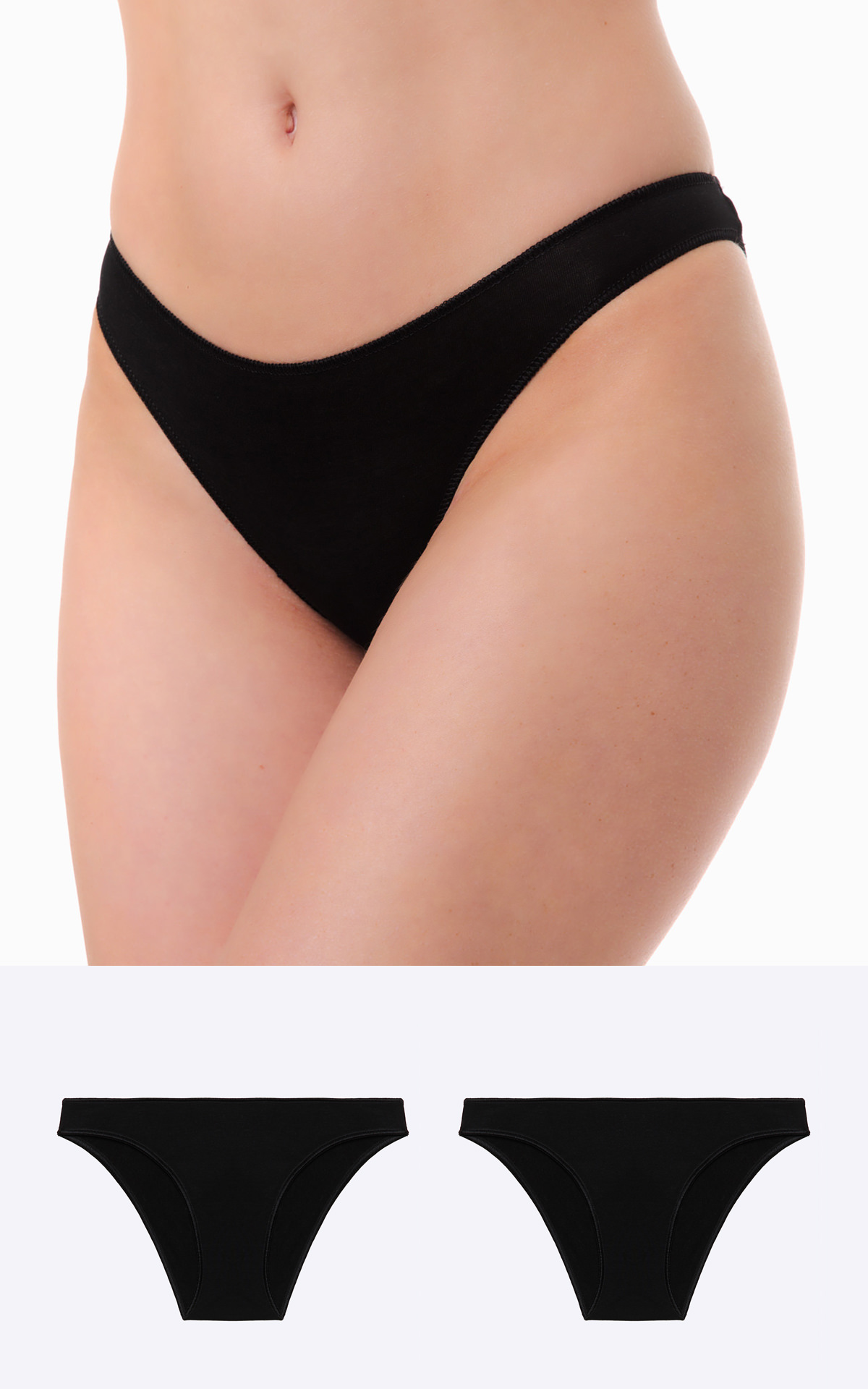 90-81321_045-01 Fimelle TENCEL™ Modal Γυναικείο Χαμηλόμεσο Rio Invisible Σλιπ 2 τμχ - Image 1