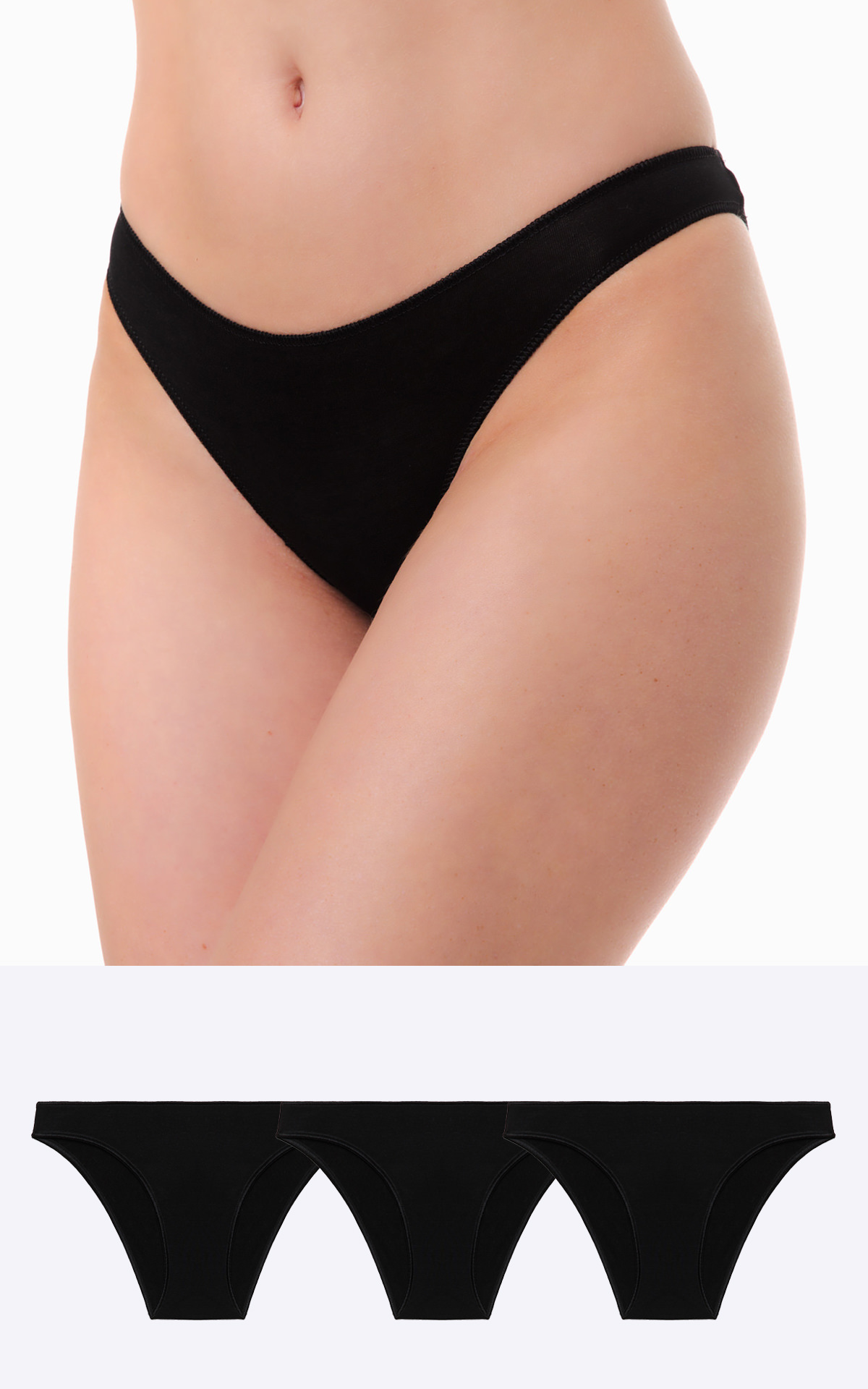 90-81323_045-01 Fimelle TENCEL™ Modal Γυναικείο Χαμηλόμεσο Rio Invisible Σλιπ 3 τμχ - Image 1