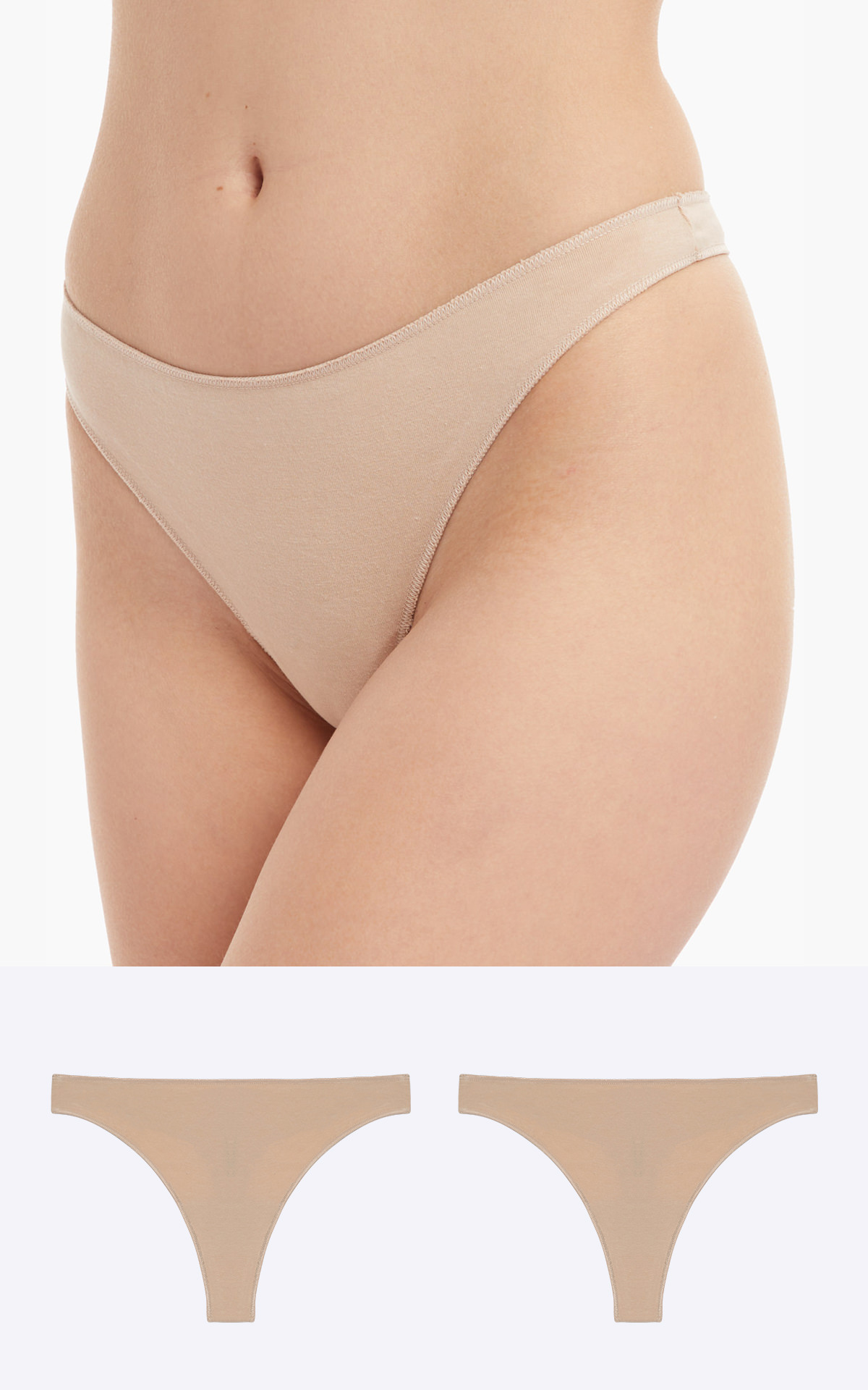 90-81356_003-01 Miss Minerva Βαμβακερό Γυναικείο Invisible String 2 τμχ - Image 1