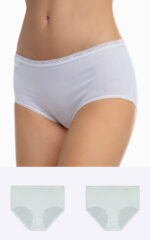 Classic Βαμβακερό Γυναικείο Midi Σλιπ 2 τμχ