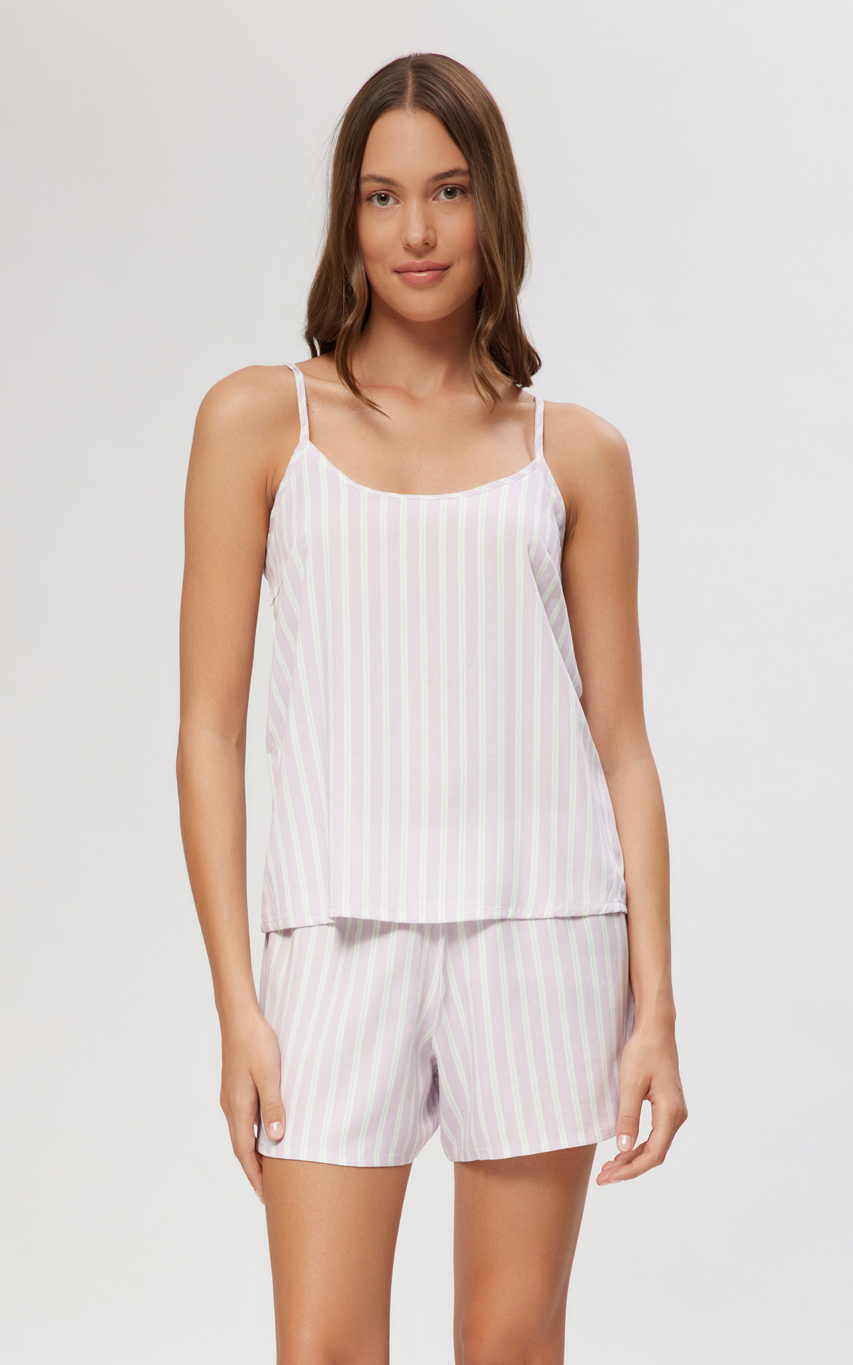 96-53095_350-01 Ριγέ Viscose Αμάνικη Μπριτέλα Γυναικεία Πυτζάμα - Image 1