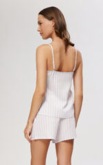 Ριγέ Viscose Αμάνικη Μπριτέλα Γυναικεία Πυτζάμα - Image 3