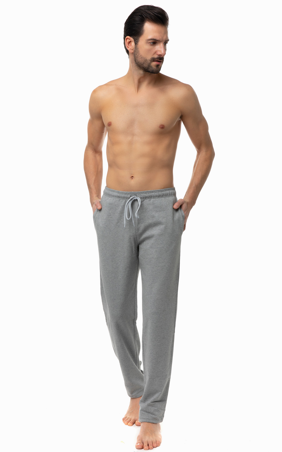 96-72402_023-01 Ανδρικό Φούτερ παντελόνι με τσέπες και κορδόνι στη μέση - Image 1