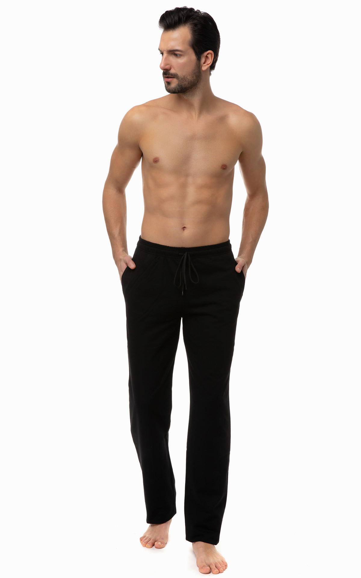 96-72402_045-01 Ανδρικό Φούτερ παντελόνι με τσέπες και κορδόνι στη μέση - Image 1