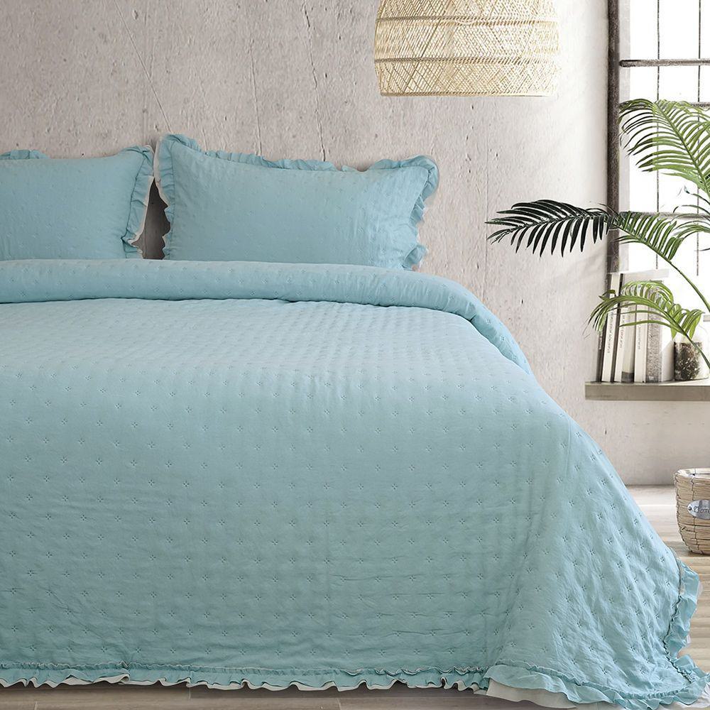 1100001251 LINO ΣΕΤ ΚΟΥΒΕΡΛΙ KALIR PETROL-LGREY 220Χ240 - Image 1