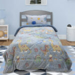 LINO ΚΟΥΒΕΡΤΟΠΑΠΛΩMA ΦΩΣΦΟΡΙΖΕ VOLCANO GREY-CIEL 160X220 - Image 2