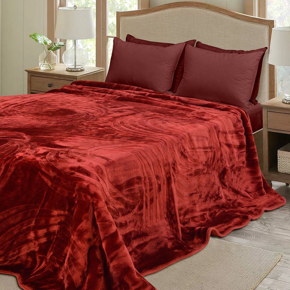 1300001445 LINO ΚΟΥΒΕΡΤΑ ΒΕΛΟΥΤΕ COBERTOR EMB BORDO 160X220 - Image 1