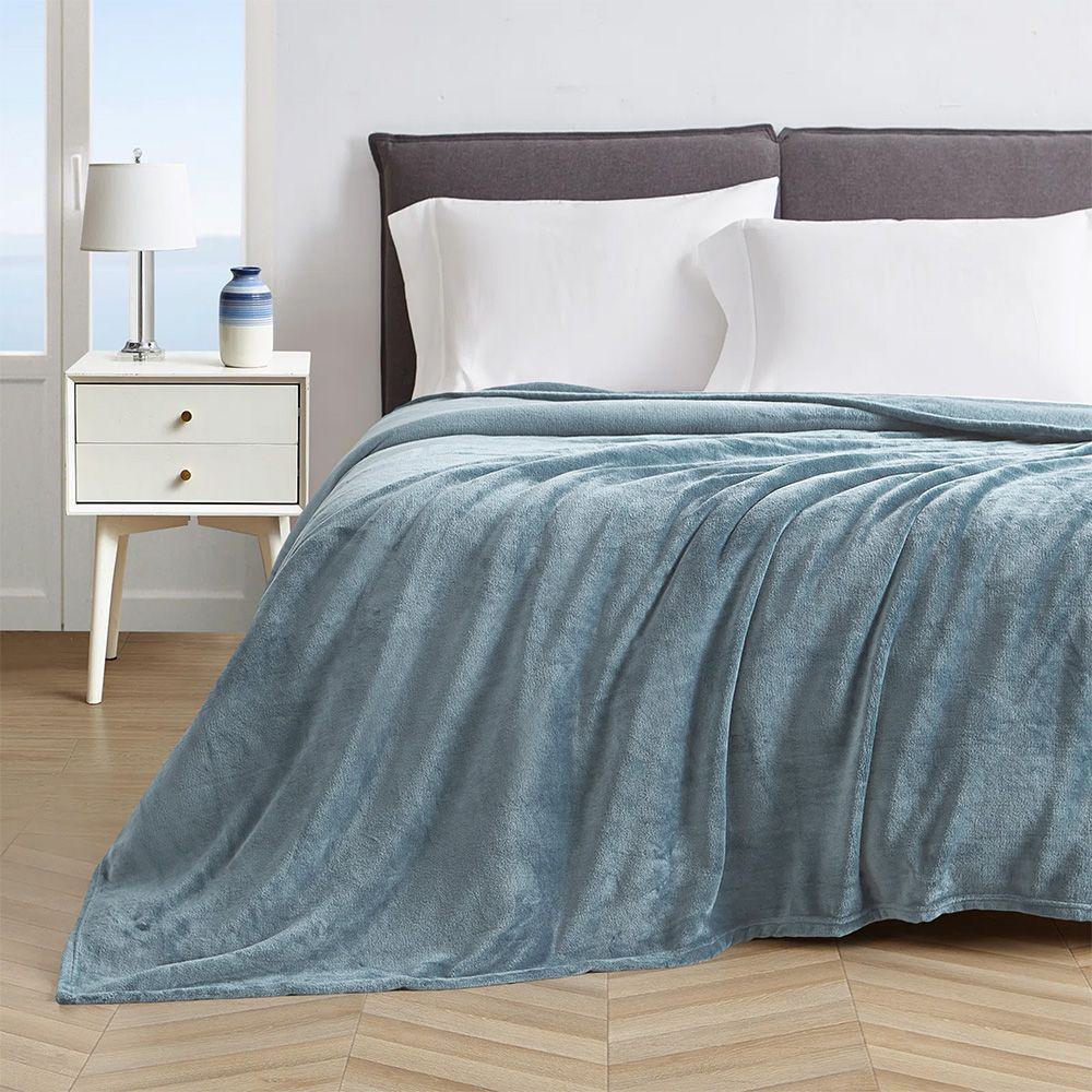 1300001471 LINO ΚΟΥΒΕΡΤΑ ΒΕΛΟΥΤΕ PELLO BLUE 220X240 - Image 1