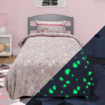 LINO ΚΟΥΒΕΡΤΑ FLEECE ΦΩΣΦΟΡΙΖΕ HERZ PINK 160X220