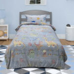 LINO ΚΟΥΒΕΡΤΑ FLEECE ΦΩΣΦΟΡΙΖΕ VOLCANO GREY-CIEL 160X220 - Image 2