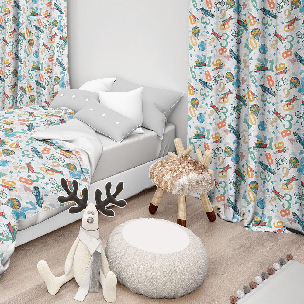 8000000714-1 LINO ΚΟΥΡΤΙΝΑ VOYAGERNUMBER 901 ΜΕ ΤΡΕΣΑ WHITE 135X270 - Image 1