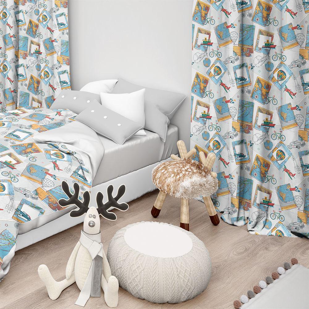 8000000715-1 LINO ΚΟΥΡΤΙΝΑ VOYAGERVINT 901 ΜΕ ΤΡΕΣΑ WHITE 135X270 - Image 1