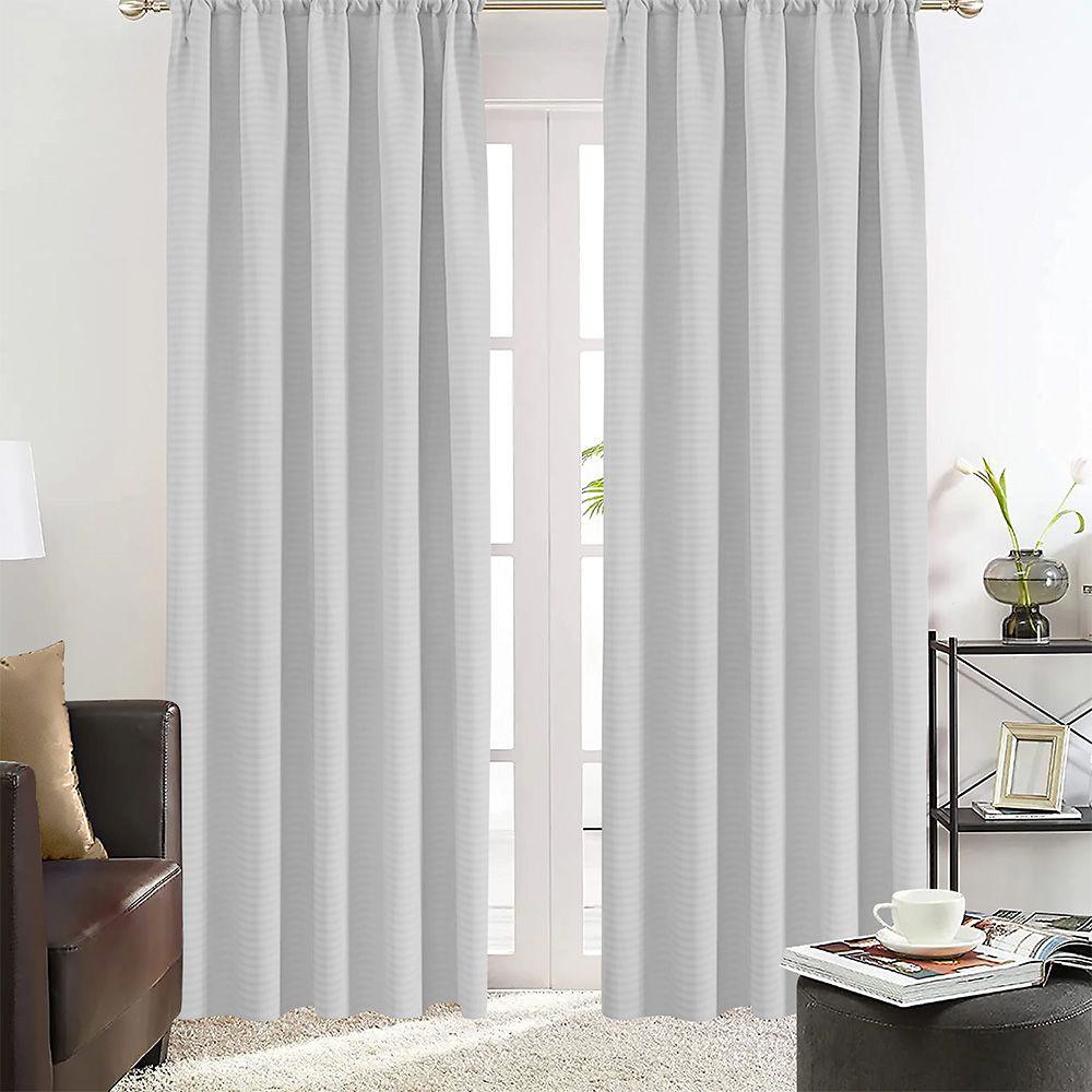 8000001541-2 LINO ΚΟΥΡΤΙΝΑ EMB BASKO ΜΕ ΤΡΕΣΑ LGREY 150X240 - Image 1