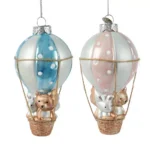 Beauty Home Γυάλινο Στολίδι Αερόστατο 6.7 x 6.7 x 12.5 cm - Image 2