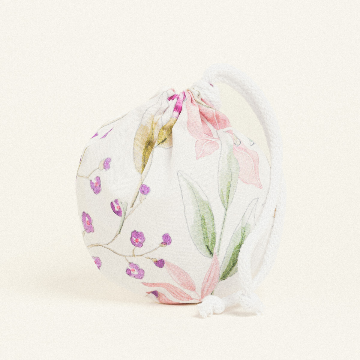 04fe40b9-1671-4282-b7a8-fb515fbcc8ef Beauty Home ΠΟΥΓΚΙ ΟΒΑΛ ΜΕ ΚΟΡΔΟΝΙ 13 x 14 cm ΠΟΠΛΙΝΑ ΑΝΘΗ ΣΕ ΛΙΛΑ ΑΠΟΧΡΩΣΕΙΣ - Image 1