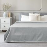 Beauty Home Κουβέρτα μονή Stripe ζακάρ Art 11172 170x270 Γκρι