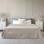 Beauty Home Κουβέρτα υπέρδιπλη Stripe ζακάρ Art 11172 230x270 Άμμου