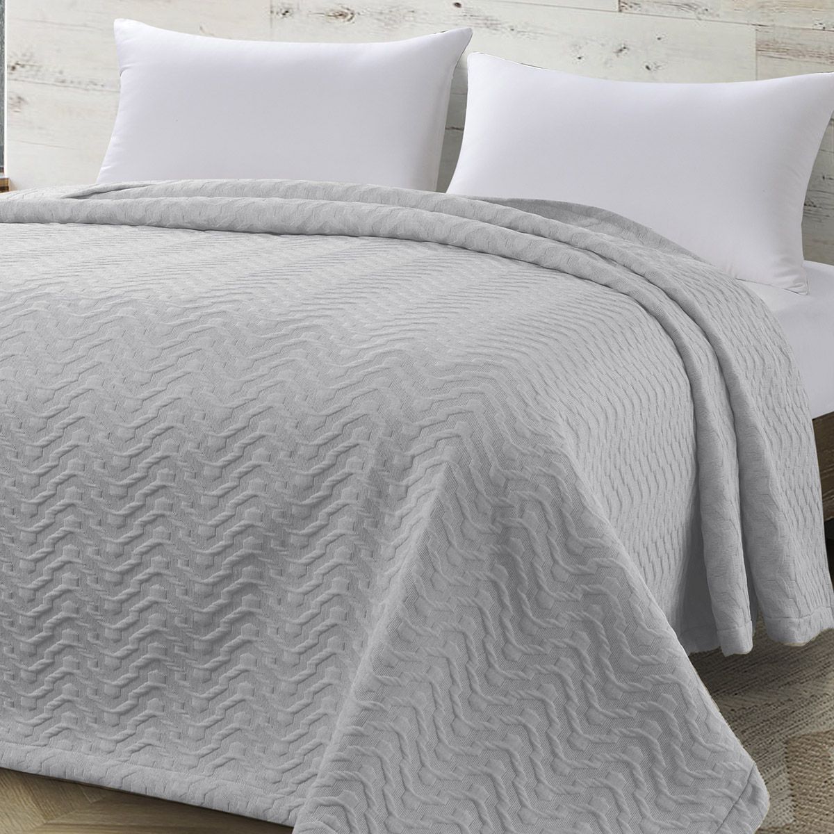 11174_grey Beauty Home Κουβέρτα ζακάρ υπέρδιπλη Action Art 11174 230x270 Γκρι - Image 1