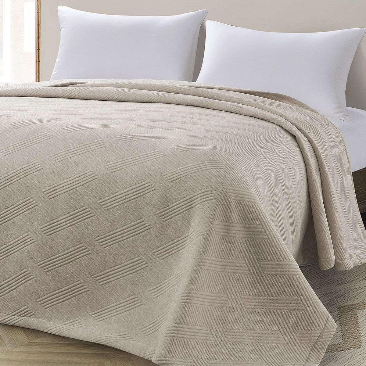 11175_sand Beauty Home Κουβέρτα ζακάρ μονή Point Art 11175 170x270 Άμμου - Image 1