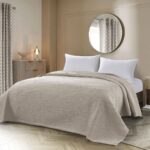 Beauty Home Κουβέρτα ζακάρ υπέρδιπλη Frame Art 11176 230x270 Άμμου - Image 2