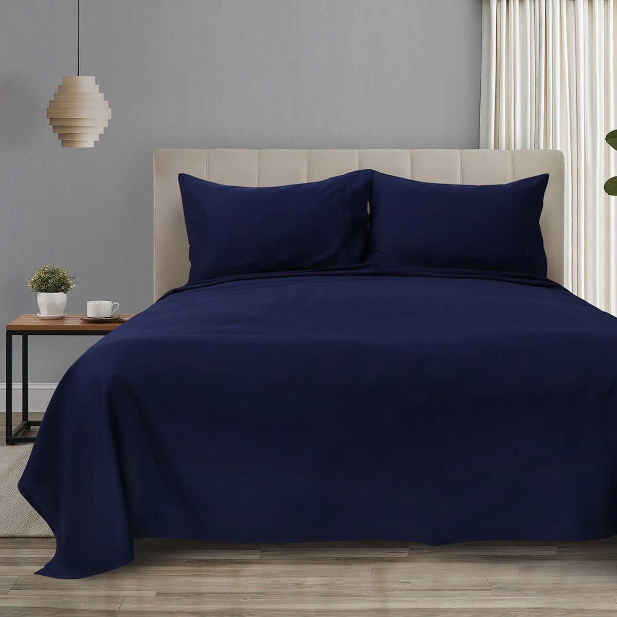 12000-blue Beauty Home Σετ σεντόνια υπέρδιπλα με λάστιχο 4 Seasons Art 12000 240x270 Μπλέ - Image 1