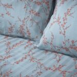 Beauty Home Σετ παπλωματοθήκη υπέρδιπλη Art 12211 Emerald 100% Βαμβακοσατέν 300tc 230x250 Σιέλ - Image 2