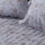 Beauty Home Σετ πάπλωμα υπέρδιπλο Art 12212 Jasmine 100% Βαμβακοσατέν 300tc 220x240 Γκρι - Image 2