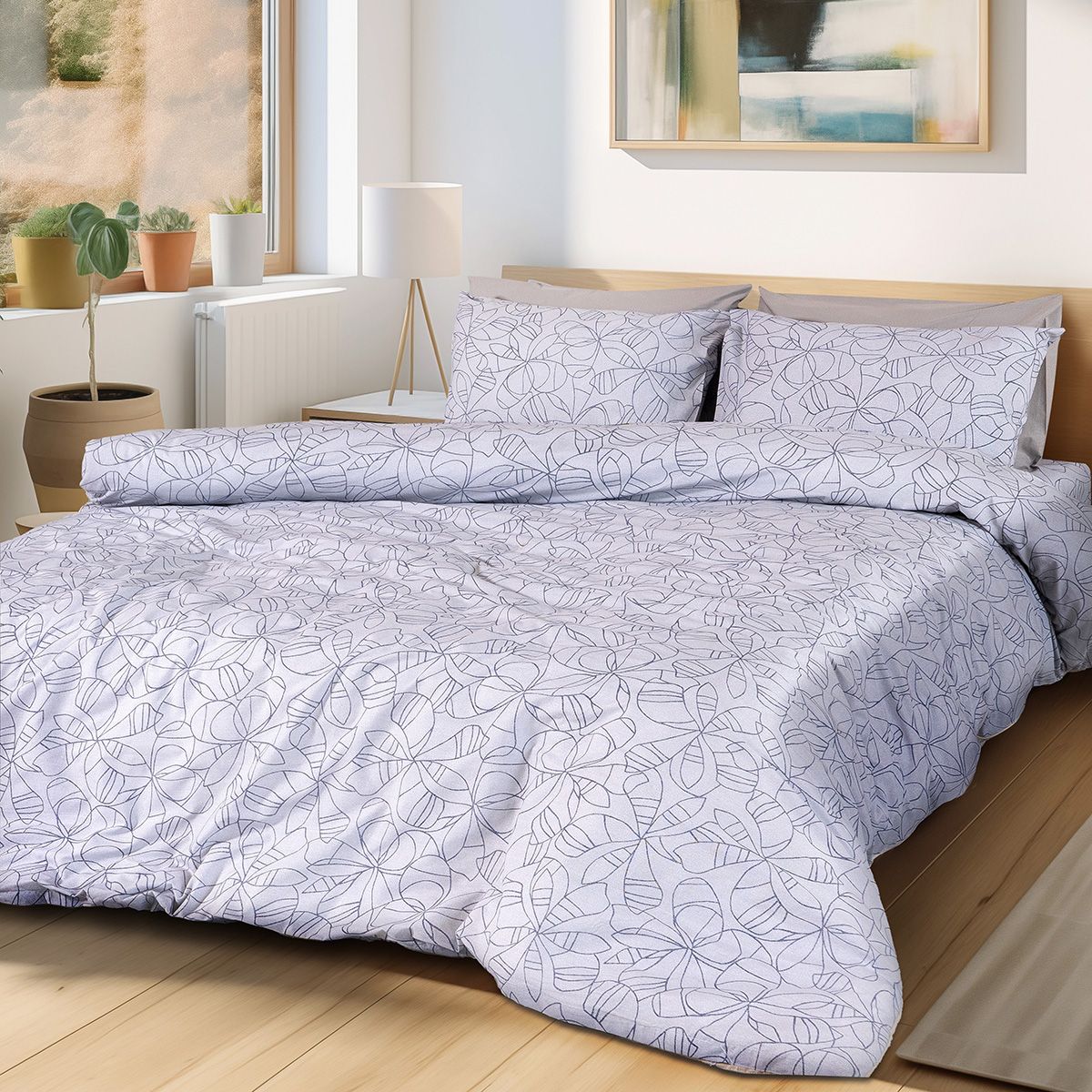 12251 Beauty Home Σετ πάπλωμα μονό Adela Art 12251 160x240 Γκρι - Image 1