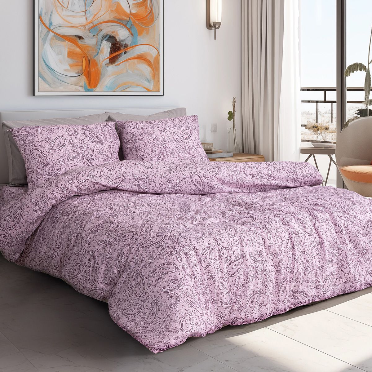 12257 Beauty Home Σετ κουβερλί μονό Aelia Αrt 12257 160x240 Λιλά - Image 1